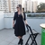 Vestido midi com capuz Chloe