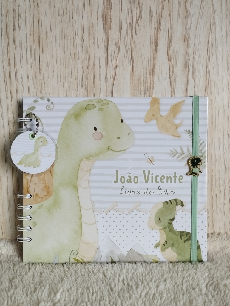 Livro do bebê personalizado Dinossauro baby