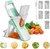 Imagem do 5-in-1 safe multifunctional slicer mandolin manual vegetable cutter radish fries tool kitchen accessories gadget meat cutter