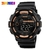 SKMEI Relógio Esportivo Masculino Multifuncional 5 Bar À Prova D' Água Pulseira PU LED Relógios Relógio Digital Chrono Relógio Reloj Hombre 1243