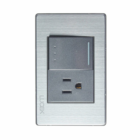 Placa interruptor sencillo de pared blanco, UL