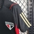 camisa do são paulo feminina de treino preto 2023 23/24 adidas torcedor com detalhe vermelho e dourado 