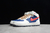 Nike Air Force 1 07 Mid Beige Dark Blue University Red  na internet