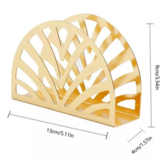 Servilletero Dorado Diseño Triangular - + que util necesario