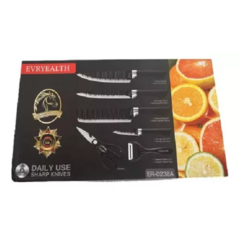 Set Juego Cuchillos Cocina 6 Pz Acero Cerámica Profesional - + que util necesario