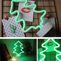 Lampara Led Arbol de Navidad Luz Verde de mesa 26cm en internet