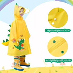 Poncho Pilotin para Lluvia Dinosaurio Talle M