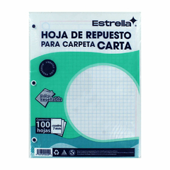 100 Hojas De Recopilador Cuadro 7mm (Estrella)