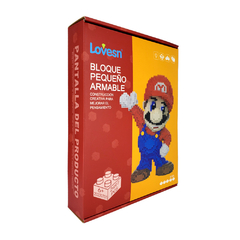 Figura armable bloques mini Mario saludando 22.5cm (2497pz)