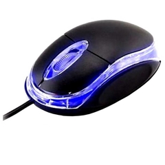 Mouse (Raton) Optico Usb Alambrico C/ Luz Led Laptop Pc Clasico