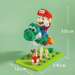 Figura Armable Bloques Mini Mario y Yoshi 29.7cm (3300 Piezas) en internet