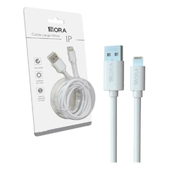 Cable Usb a (lightning) Ip 2.1A 2M 1hora Cab206 Color Blanco