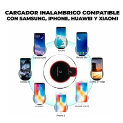 Cargador Inalambrico Compatible Samsung Huawei Ovvo Xiaomi iPhone 13 Xs - comprar en línea