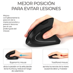 Raton (Mouse) Vertical Inalambrico Ergonomico - tienda en línea