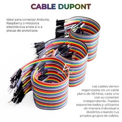 40 Cables Jumpers Dupont H-h, M-m, H-m 20cm Para Protoboard - tienda en línea