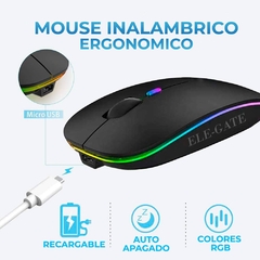 Raton Mouse Inalambrico Recargable Rgb - comprar en línea