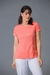 PIJAMA CIRURGICO GABARDINE FEMININO CORAL, GOLA CANOA - NAMASTE