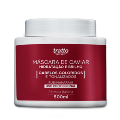 Máscara Hidratante Cabelos Coloridos Caviar Ultra Brilho Rubi 500g