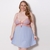 Camisola Plus Size com Renda e Joia na internet