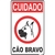 PLACA DE SINALIZAÇÃO CUIDADO CAO BRAVO 16X25CM - UNIDADE - SIN97 - GRESPAN