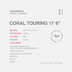 AQUAMARINA CORAL TOURING 130KG 11 6" 2023 - comprar online