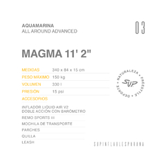 TABLA STAND UP PADDLE SUP AQUAMARINA MAGMA 150KG 2023 - comprar online