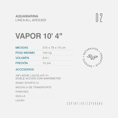 AQUAMARINA VAPOR 140KG 10 4" 2023 en internet