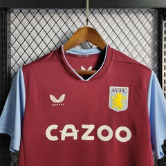 Uniforme Aston Villa Football Club Titular 22-23 na internet