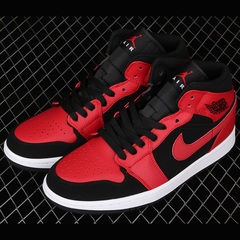 Nike Air Jordan 1 Mid Bred Black Gym Red - comprar online