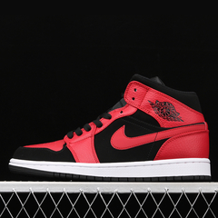 Nike Air Jordan 1 Mid Bred Black Gym Red - loja online