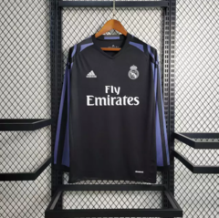 camisa real madrid manga longa