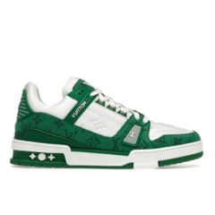 Louis Vuitton Trainer Green Monogram Denim