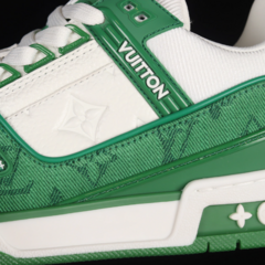 Louis Vuitton Trainer Green Monogram Denim - loja online