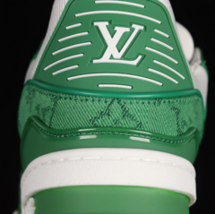 Louis Vuitton Trainer Green Monogram Denim - Loja suicid drop