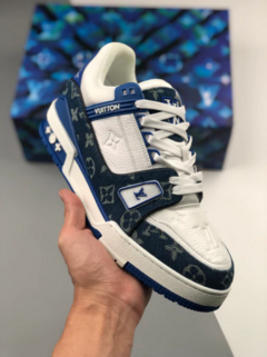 Louis Vuitton Trainer White Denim Monogram na internet