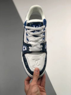 Louis Vuitton Trainer White Denim Monogram - Loja suicid drop