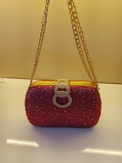 Bolsa Clutch Pink Pedraria