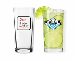 Conj. 12 Copos Alto Vidro Personalizados 240ml Suco