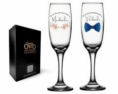 Caixa + 2 Taças 2100ml Padrinho Madrinha Casamento Batismo