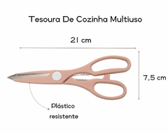 Kit 2 Tesouras Cozinha Aço Inox Multiuso Casual - loja online