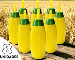 Kit 8 Copos 300ml De Milho Com Canudo - comprar online