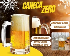 Kit 24 Canecas 360ml Chopp Zero Grau Vidro Grosso - Oro Comércio