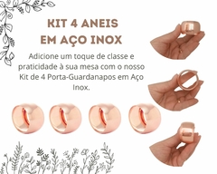 Kit 4 Aneis De Guardanapo Mesa Suporte Montagem Casamento - Oro Comércio