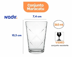 Kit 18 Copos Vidro 265ml Maracatu Nadir - Oro Comércio