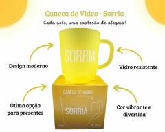 1 Canecas Colorida Vidro Fosco 300ml na internet