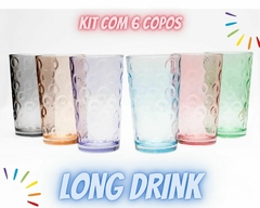 Conjunto com 6 Copos Coloridos de 330ml - loja online