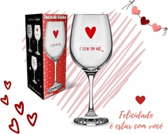 Imagem do Kit 2 Taças 490ml Vidro Linha Love