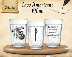 Kit 3 Copos Vidro Americano 190ml Versículo da Bíblia na internet