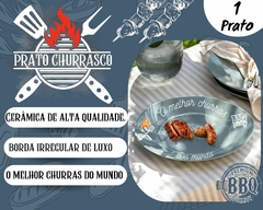 1 Prato Raso Grande Cerâmica P/ Churrasco - Oro Comércio