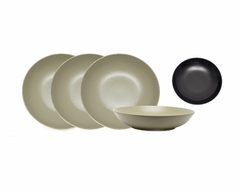 Kit de 4 Pratos Fundo Ceramica Colorido - loja online